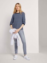 Hemd met dessin 3/4 mouw - Vrouwen - blue white structure Hemd met dessin 3/4 mouw - Vrouwen - blue white structure - 3 - TOM TAILOR