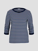 Hemd met dessin 3/4 mouw - Vrouwen - blue white structure Hemd met dessin 3/4 mouw - Vrouwen - blue white structure - 7 - TOM TAILOR