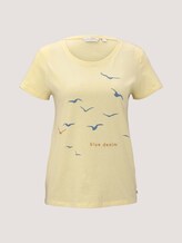 T-Shirt mit Print mit Bio-Baumwolle - Frauen - soft yellow T-Shirt mit Print mit Bio-Baumwolle - Frauen - soft yellow - 7 - TOM TAILOR Denim