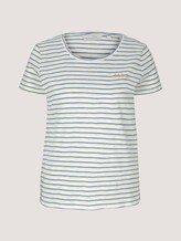 gestreiftes T-Shirt mit Bio-Baumwolle - Frauen - creme yellow blue stripe gestreiftes T-Shirt mit Bio-Baumwolle - Frauen - creme yellow blue stripe - 7 - TOM TAILOR Denim