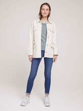gestreiftes T-Shirt mit Bio-Baumwolle - Frauen - blue creme yellow stripe gestreiftes T-Shirt mit Bio-Baumwolle - Frauen - blue creme yellow stripe - 3 - TOM TAILOR Denim