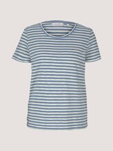 gestreiftes T-Shirt mit Bio-Baumwolle - Frauen - blue creme yellow stripe gestreiftes T-Shirt mit Bio-Baumwolle - Frauen - blue creme yellow stripe - 7 - TOM TAILOR Denim