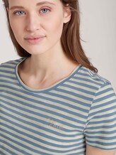 gestreiftes T-Shirt mit Bio-Baumwolle - Frauen - blue creme yellow stripe gestreiftes T-Shirt mit Bio-Baumwolle - Frauen - blue creme yellow stripe - 9 - TOM TAILOR Denim