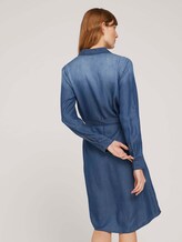 Jeans Blusenkleid mit Bindegürtel - Frauen - dark stone wash denim Jeans Blusenkleid mit Bindegürtel - Frauen - dark stone wash denim - 2 - TOM TAILOR