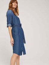 Jeans Blusenkleid mit Bindegürtel - Frauen - dark stone wash denim Jeans Blusenkleid mit Bindegürtel - Frauen - dark stone wash denim - 5 - TOM TAILOR