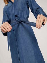 Jeans Blusenkleid mit Bindegürtel - Frauen - dark stone wash denim Jeans Blusenkleid mit Bindegürtel - Frauen - dark stone wash denim - 9 - TOM TAILOR