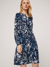 Gemustertes Blusenkleid - Frauen - navy bigger flower design Gemustertes Blusenkleid - Frauen - navy bigger flower design - 5 - TOM TAILOR