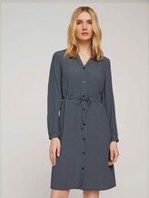 Gemustertes Blusenkleid - Frauen - navy geometrical design Gemustertes Blusenkleid - Frauen - navy geometrical design - 1 - TOM TAILOR