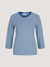Gestreiftes Langarmshirt mit Bio-Baumwolle - Frauen - indigo blue creme stripe Gestreiftes Langarmshirt mit Bio-Baumwolle - Frauen - indigo blue creme stripe - 7 - TOM TAILOR Denim