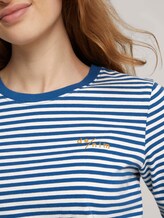 Gestreiftes Langarmshirt mit Bio-Baumwolle - Frauen - indigo blue creme stripe Gestreiftes Langarmshirt mit Bio-Baumwolle - Frauen - indigo blue creme stripe - 9 - TOM TAILOR Denim