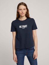 T-Shirt mit Bio-Baumwolle - Frauen - Sky Captain Blue T-Shirt mit Bio-Baumwolle - Frauen - Sky Captain Blue - 1 - TOM TAILOR Denim