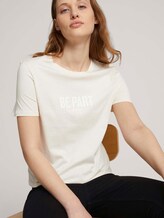 T-Shirt mit Bio-Baumwolle - Frauen - soft creme beige T-Shirt mit Bio-Baumwolle - Frauen - soft creme beige - 5 - TOM TAILOR Denim