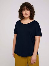 T-Shirt mit Ärmeldetail - Frauen - Sky Captain Blue T-Shirt mit Ärmeldetail - Frauen - Sky Captain Blue - 1 - My True Me