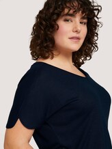 T-Shirt mit Ärmeldetail - Frauen - Sky Captain Blue T-Shirt mit Ärmeldetail - Frauen - Sky Captain Blue - 9 - My True Me