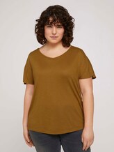 T-Shirt mit Ärmeldetail - Frauen - California Umber T-Shirt mit Ärmeldetail - Frauen - California Umber - 1 - My True Me