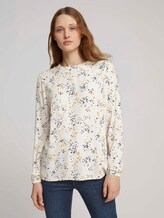 Bluse mit gerafftem Kragen - Frauen - creme dot print Bluse mit gerafftem Kragen - Frauen - creme dot print - 1 - TOM TAILOR Denim
