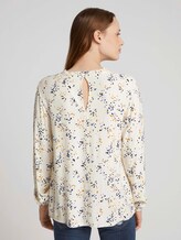 Bluse mit gerafftem Kragen - Frauen - creme dot print Bluse mit gerafftem Kragen - Frauen - creme dot print - 2 - TOM TAILOR Denim