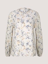 Bluse mit gerafftem Kragen - Frauen - creme dot print Bluse mit gerafftem Kragen - Frauen - creme dot print - 7 - TOM TAILOR Denim