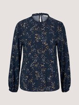 Bluse mit gerafftem Kragen - Frauen - blue dot print Bluse mit gerafftem Kragen - Frauen - blue dot print - 7 - TOM TAILOR Denim