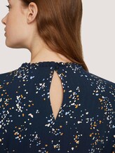 Bluse mit gerafftem Kragen - Frauen - blue dot print Bluse mit gerafftem Kragen - Frauen - blue dot print - 9 - TOM TAILOR Denim