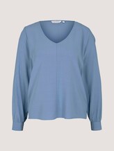 V-Aussschnitt Bluse mit LENZING™ ECOVERO™ - Frauen - soft mid blue V-Aussschnitt Bluse mit LENZING™ ECOVERO™ - Frauen - soft mid blue - 7 - TOM TAILOR Denim