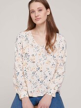 V-Aussschnitt Bluse mit LENZING™ ECOVERO™ - Frauen - creme dot print V-Aussschnitt Bluse mit LENZING™ ECOVERO™ - Frauen - creme dot print - 5 - TOM TAILOR Denim