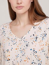 V-Aussschnitt Bluse mit LENZING™ ECOVERO™ - Frauen - creme dot print V-Aussschnitt Bluse mit LENZING™ ECOVERO™ - Frauen - creme dot print - 9 - TOM TAILOR Denim