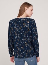 V-Aussschnitt Bluse mit LENZING™ ECOVERO™ - Frauen - blue dot print V-Aussschnitt Bluse mit LENZING™ ECOVERO™ - Frauen - blue dot print - 2 - TOM TAILOR Denim