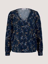 V-Aussschnitt Bluse mit LENZING™ ECOVERO™ - Frauen - blue dot print V-Aussschnitt Bluse mit LENZING™ ECOVERO™ - Frauen - blue dot print - 7 - TOM TAILOR Denim