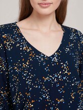 V-Aussschnitt Bluse mit LENZING™ ECOVERO™ - Frauen - blue dot print V-Aussschnitt Bluse mit LENZING™ ECOVERO™ - Frauen - blue dot print - 9 - TOM TAILOR Denim