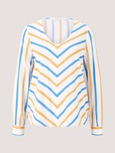 V-Ausschnitt Bluse mit LENZING™ ECOVERO™ - Frauen - beige geometrical design V-Ausschnitt Bluse mit LENZING™ ECOVERO™ - Frauen - beige geometrical design - 7 - TOM TAILOR Denim