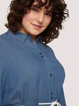 Jeans Blusenkleid mit Gürtel - Frauen - Blue Denim Jeans Blusenkleid mit Gürtel - Frauen - Blue Denim - 9 - My True Me