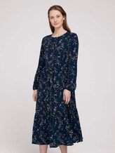 gemustertes Midi Kleid mit LENZING™ ECOVERO™ - Frauen - blue dot print gemustertes Midi Kleid mit LENZING™ ECOVERO™ - Frauen - blue dot print - 1 - TOM TAILOR Denim