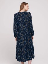 gemustertes Midi Kleid mit LENZING™ ECOVERO™ - Frauen - blue dot print gemustertes Midi Kleid mit LENZING™ ECOVERO™ - Frauen - blue dot print - 2 - TOM TAILOR Denim