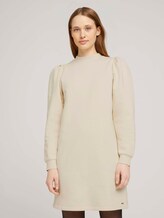 Puffärmel Sweatkleid mit Bio-Baumwolle - Frauen - soft creme beige Puffärmel Sweatkleid mit Bio-Baumwolle - Frauen - soft creme beige - 1 - TOM TAILOR Denim