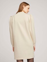 Puffärmel Sweatkleid mit Bio-Baumwolle - Frauen - soft creme beige Puffärmel Sweatkleid mit Bio-Baumwolle - Frauen - soft creme beige - 2 - TOM TAILOR Denim