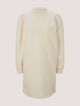Puffärmel Sweatkleid mit Bio-Baumwolle - Frauen - soft creme beige Puffärmel Sweatkleid mit Bio-Baumwolle - Frauen - soft creme beige - 7 - TOM TAILOR Denim