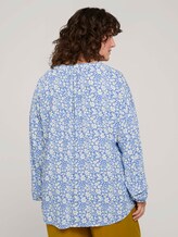 Plus - Tunika Bluse mit Blumenmuster - Frauen - blue flower paisley Plus - Tunika Bluse mit Blumenmuster - Frauen - blue flower paisley - 2 - My True Me
