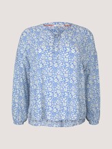 Plus - Tunika Bluse mit Blumenmuster - Frauen - blue flower paisley Plus - Tunika Bluse mit Blumenmuster - Frauen - blue flower paisley - 7 - My True Me