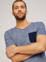 Tshirt mit Brusttasche - Männer - Dark Blue Stripe Tshirt mit Brusttasche - Männer - Dark Blue Stripe - 9 - TOM TAILOR Denim