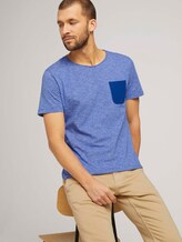 Tshirt mit Brusttasche - Männer - shiny royal yd mini stripe Tshirt mit Brusttasche - Männer - shiny royal yd mini stripe - 5 - TOM TAILOR Denim