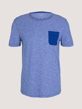 Tshirt mit Brusttasche - Männer - shiny royal yd mini stripe Tshirt mit Brusttasche - Männer - shiny royal yd mini stripe - 7 - TOM TAILOR Denim