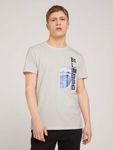 Fotoprint T-Shirt mit Bio-Baumwolle - Männer - Soft Beige Solid Fotoprint T-Shirt mit Bio-Baumwolle - Männer - Soft Beige Solid - 1 - TOM TAILOR Denim