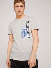 Fotoprint T-Shirt mit Bio-Baumwolle - Männer - Soft Beige Solid Fotoprint T-Shirt mit Bio-Baumwolle - Männer - Soft Beige Solid - 5 - TOM TAILOR Denim