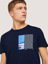 Fotoprint T-Shirt mit Bio-Baumwolle - Männer - Sky Captain Blue Fotoprint T-Shirt mit Bio-Baumwolle - Männer - Sky Captain Blue - 9 - TOM TAILOR Denim