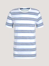 gestreiftes T-Shirt - Männer - white blue irregulat stripe gestreiftes T-Shirt - Männer - white blue irregulat stripe - 7 - TOM TAILOR Denim