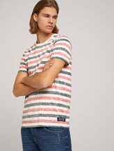 gestreiftes T-Shirt - Männer - red navy almond middle stripe gestreiftes T-Shirt - Männer - red navy almond middle stripe - 5 - TOM TAILOR Denim