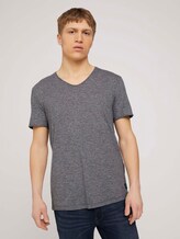 strukturiertes T-Shirt - Männer - Sky Captain Blue Non-Solid strukturiertes T-Shirt - Männer - Sky Captain Blue Non-Solid - 1 - TOM TAILOR Denim