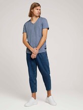 strukturiertes T-Shirt - Männer - Shiny Royal Non Solid strukturiertes T-Shirt - Männer - Shiny Royal Non Solid - 3 - TOM TAILOR Denim