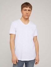 strukturiertes T-Shirt - Männer - White strukturiertes T-Shirt - Männer - White - 1 - TOM TAILOR Denim